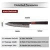 8inch Double Edge Sharp Thin Craftsman 67 Layers Vg10 Damascus Steel Honsuki Japanese Kitchen Knives with Wooden Handle