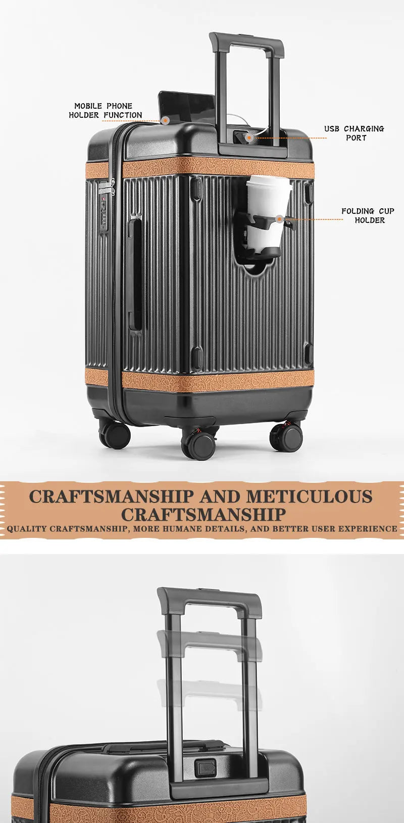 Wholesale ABS Luggage Set 20-24-28 Inch Suitcases Spinner Caster Carry-on School Travel Bags Elegant Trolley Suitcase Design