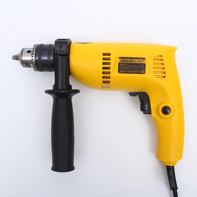 Industrial Portable Wood Drilling Tools High Quality Electric Impact Drill  Adjustable Speed Torque Power Drills Yellow D4-10