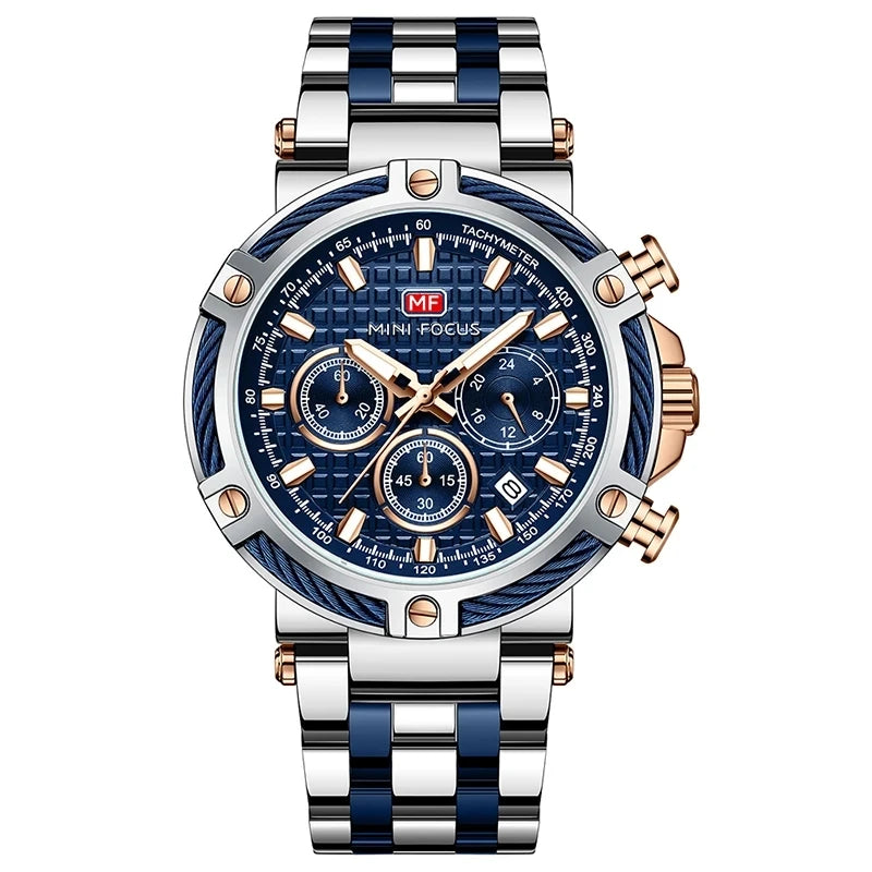 OEM Hot Sale MINI FOCUS 0470 Watches Mens Luxury Men Quartz Watch Calendar Waterproof Chronograph Multi Function Watch Relojes