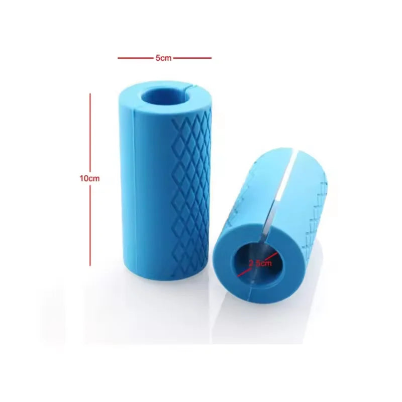 Factory Fitness Training Weight Lifting Non-slip Thick Silicone Barbell Grip Silicone Anti-slip Barbell Grips With Custom Logo