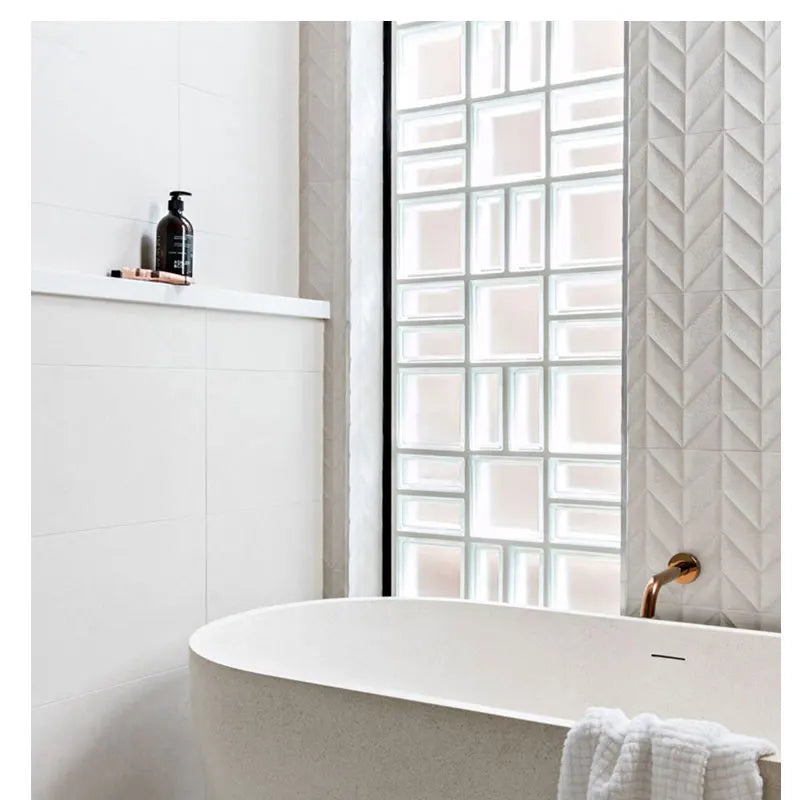 300x600mm Big Ceramic Tile for Kitchen Backsplash Interior Wall Decor Mosaics  Carved White Porcelain Bathroom Shower Chevon