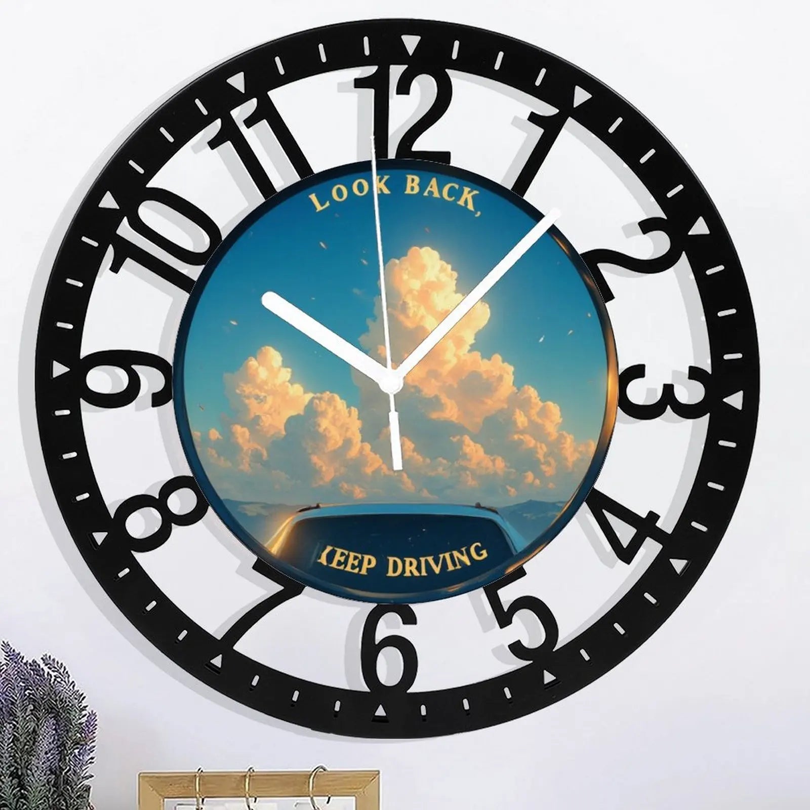 25cm Circular Iron Wall Clock with a Retro Kitchen Scale Design