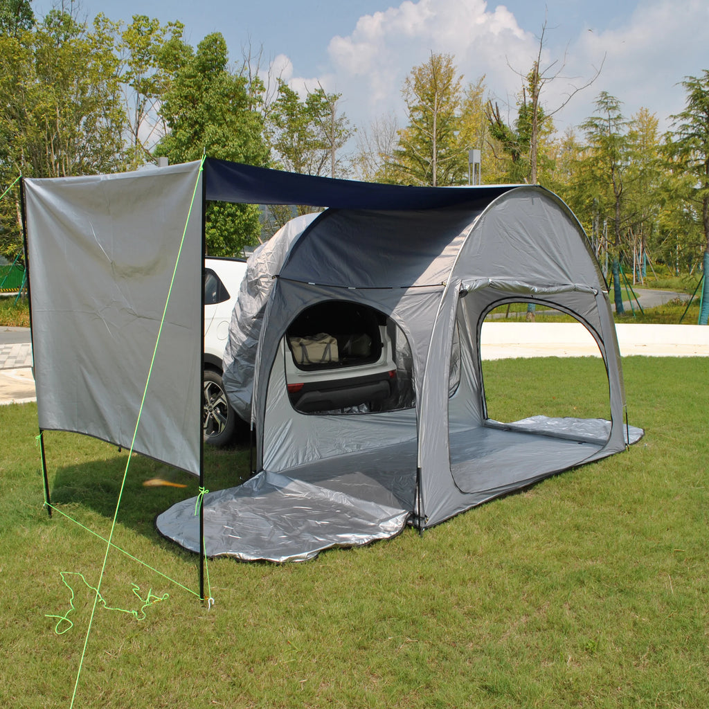 2-Person Double Layer SUV Tent with Canopy Add Raincover for Car Rear Trunk for Car Tailgate & Tram Use