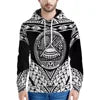 Men's Hoodies Custom Blue Polynesian Pohnpei Tribal Designer Sweater Boy Casual Oversized Hoodies Sweater