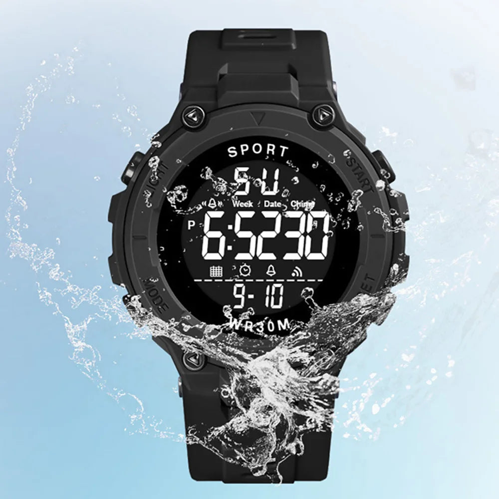 Men Wrist Watches Water Resistant Luminous Stopwatch Timer Dual Time Display Digital Watch
