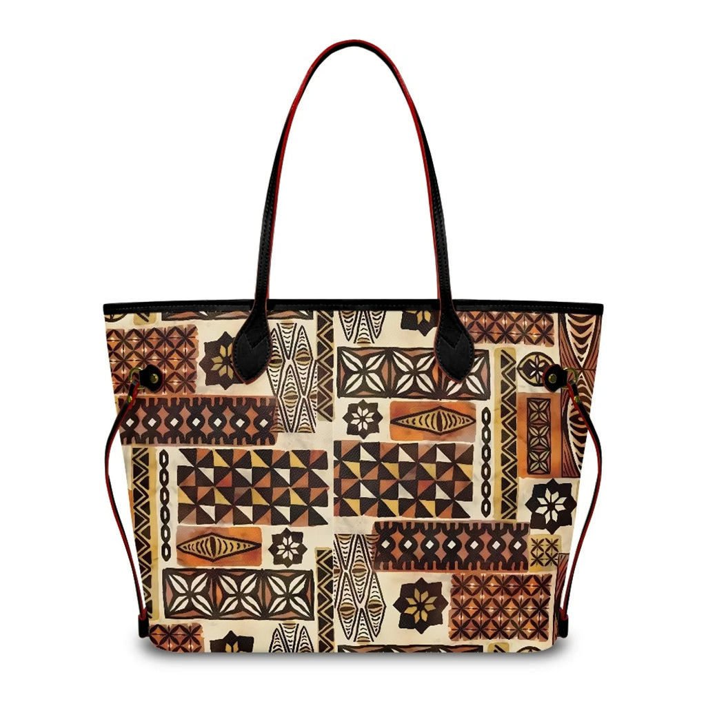 New Customized Women's Handbags Polynesian Tapa Fashion Leather Lady Handbag Casual Large Capacity Totes Shoulder Bags Teen Girl