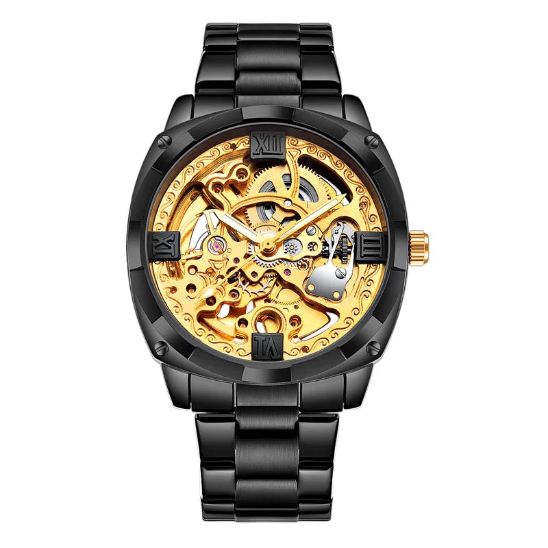 2021 Classic Luxury Fashion Men Watch Waterproof Luminous Skeleton Mechanical Watch