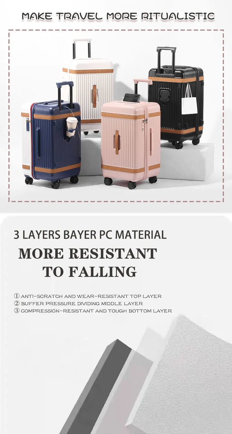 Wholesale ABS Luggage Set 20-24-28 Inch Suitcases Spinner Caster Carry-on School Travel Bags Elegant Trolley Suitcase Design