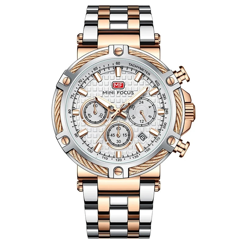 OEM Hot Sale MINI FOCUS 0470 Watches Mens Luxury Men Quartz Watch Calendar Waterproof Chronograph Multi Function Watch Relojes