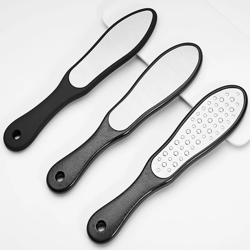 Professional Stainless Steel Pedicure Foot Care Tools File Rasps Grater Callus Dead Skin Remover Double-Sided Long Handle