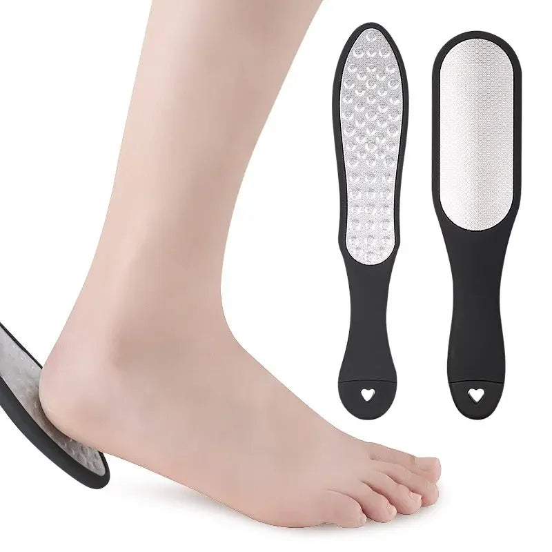Professional Stainless Steel Pedicure Foot Care Tools File Rasps Grater Callus Dead Skin Remover Double-Sided Long Handle