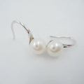 Freshwater Pearl Button Shape Earrings 925 Sterling Silver Earring , High-heeled Shoes Earring