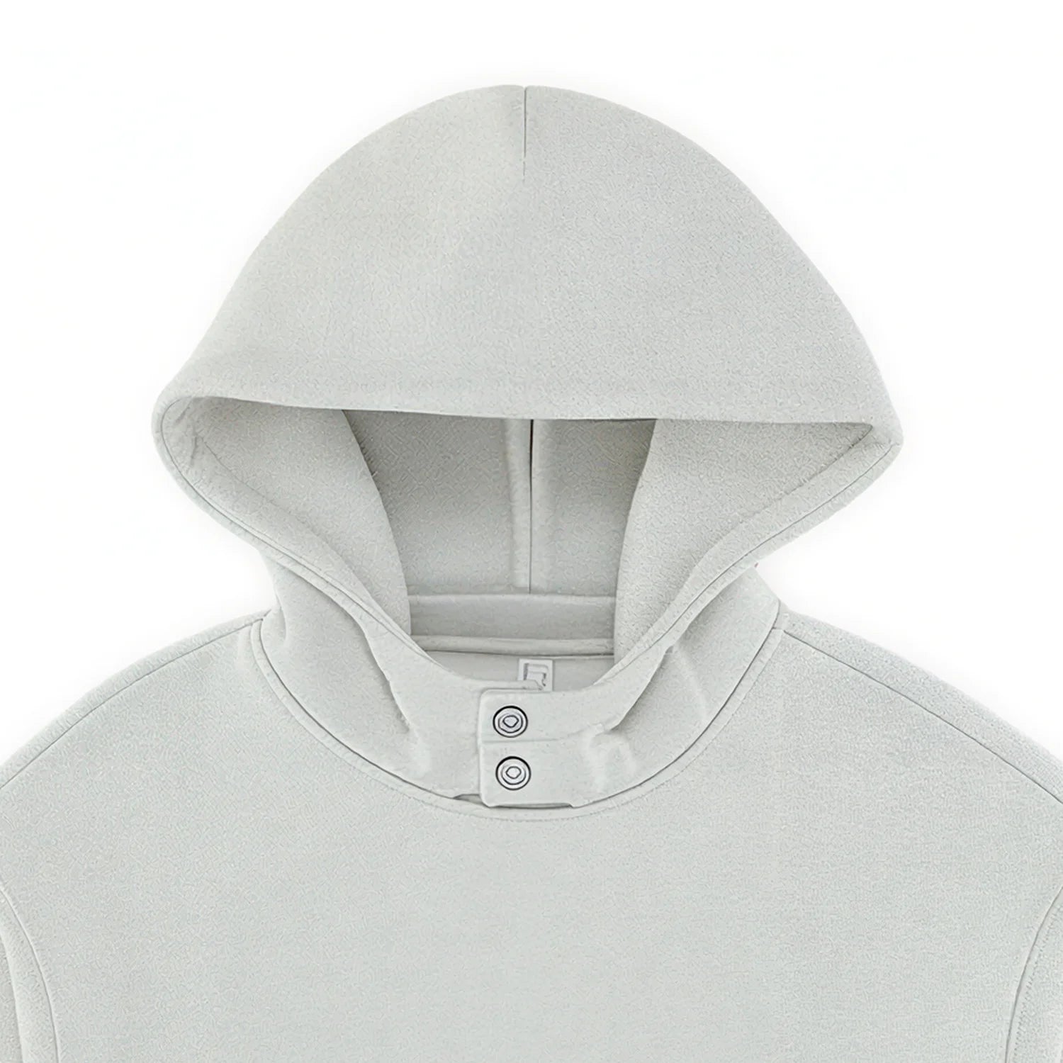 Minimalist Double Button Hood Drop Shoulder Cotton Blend Hooded Top Men's Custom Designer Oversized Hoodie