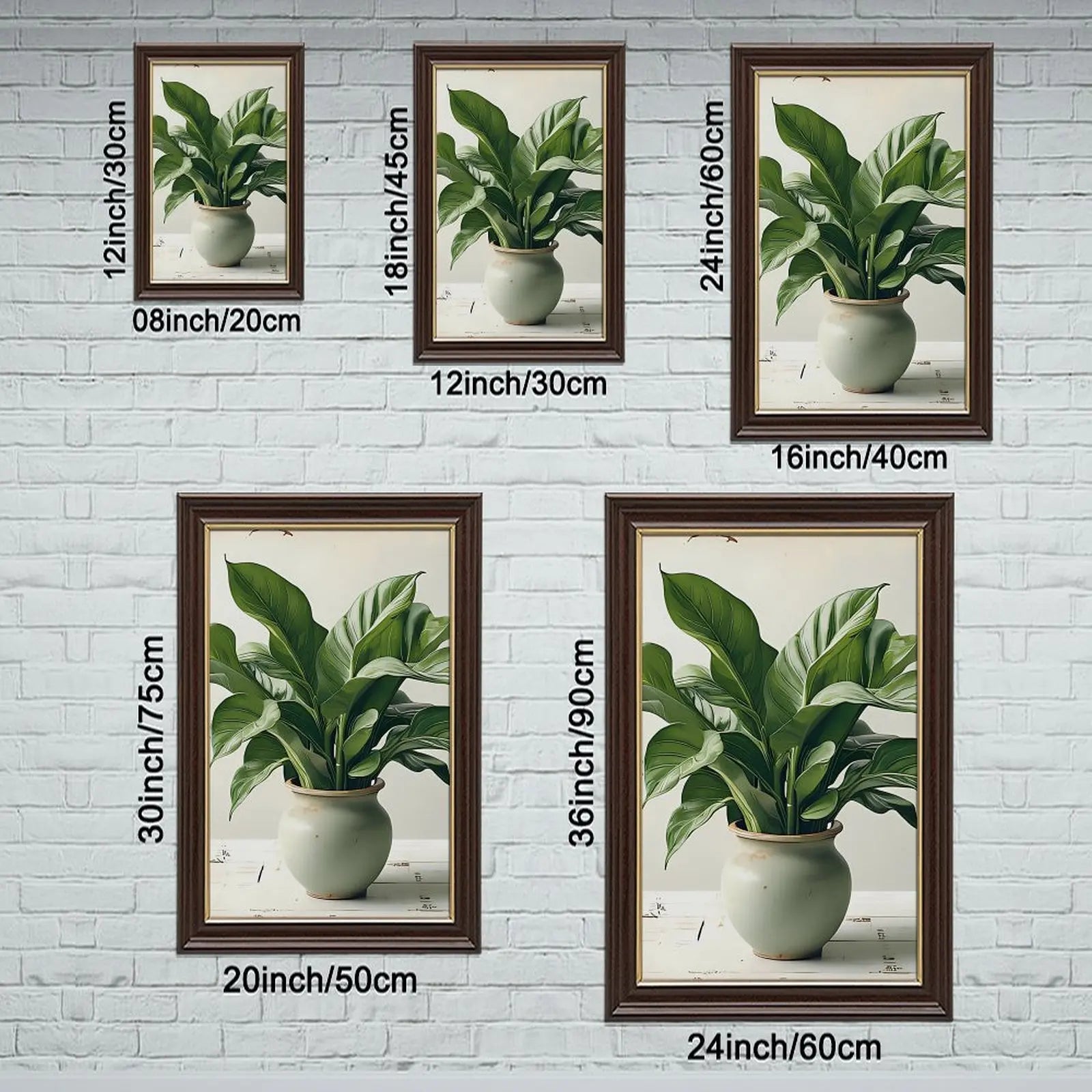 12x18 Inch Home Canning Art in Wood Grain Gold Frame for Farmhouse Kitchen