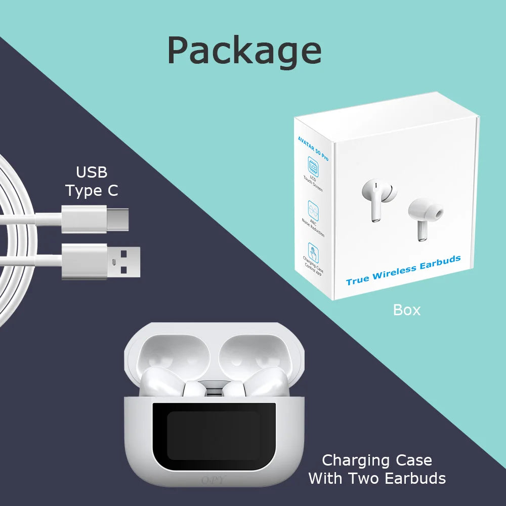 2020 Best Wireless Earbuds In-Ear Earphone for Running Long Battery Life Digital Display Indicator 4 Mic jl for India App Users