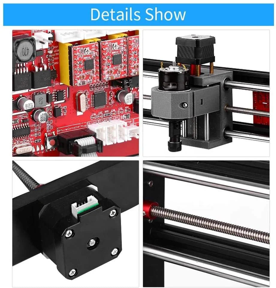ActionLasers  CNC 3018 Pro Engraver CNC Wood Router Machine GRBL ER11 Hobby DIY Engraving Machine for Wood PCB CNC Engraver