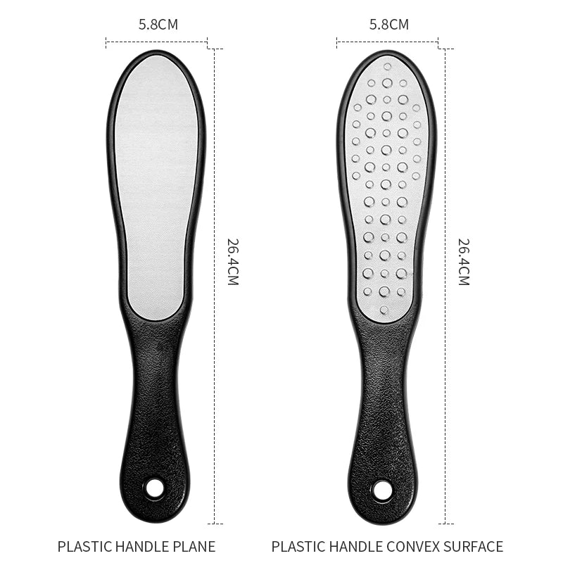 Professional Stainless Steel Pedicure Foot Care Tools File Rasps Grater Callus Dead Skin Remover Double-Sided Long Handle