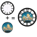 25cm Circular Iron Wall Clock with a Retro Kitchen Scale Design