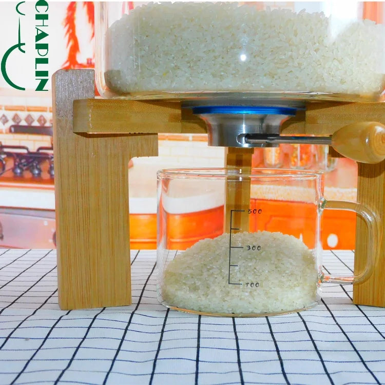 Measuring Cup Rice Barrel Kitchen Grain Storage Barrel Glass Jar Moisture-proof sealed Pot Food Storage Barrel