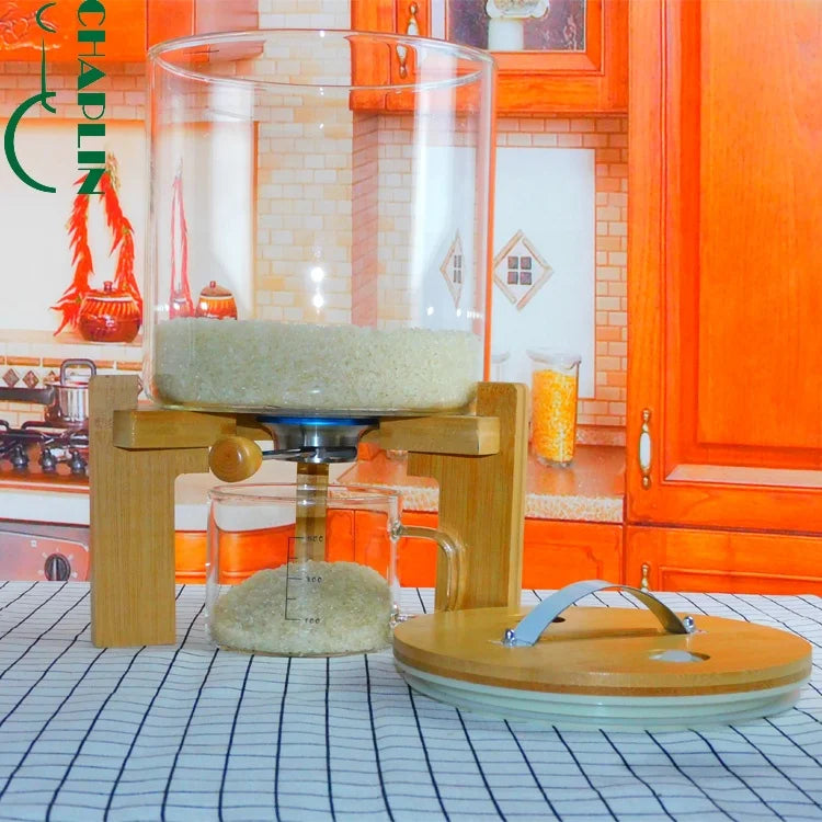 Measuring Cup Rice Barrel Kitchen Grain Storage Barrel Glass Jar Moisture-proof sealed Pot Food Storage Barrel
