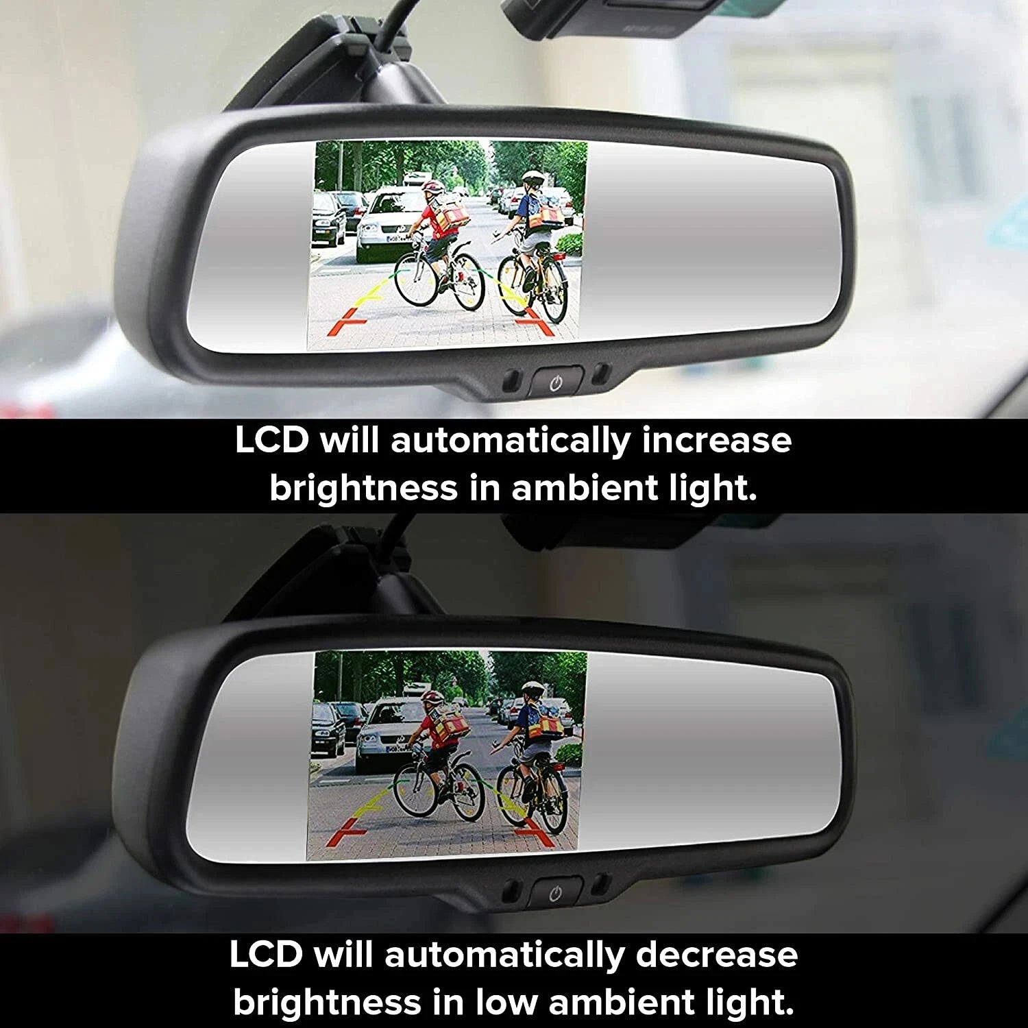 IPoster 4.3'' Rear View Mirror Monitor Reversing Backup Camera Kit for Silverado Malibu