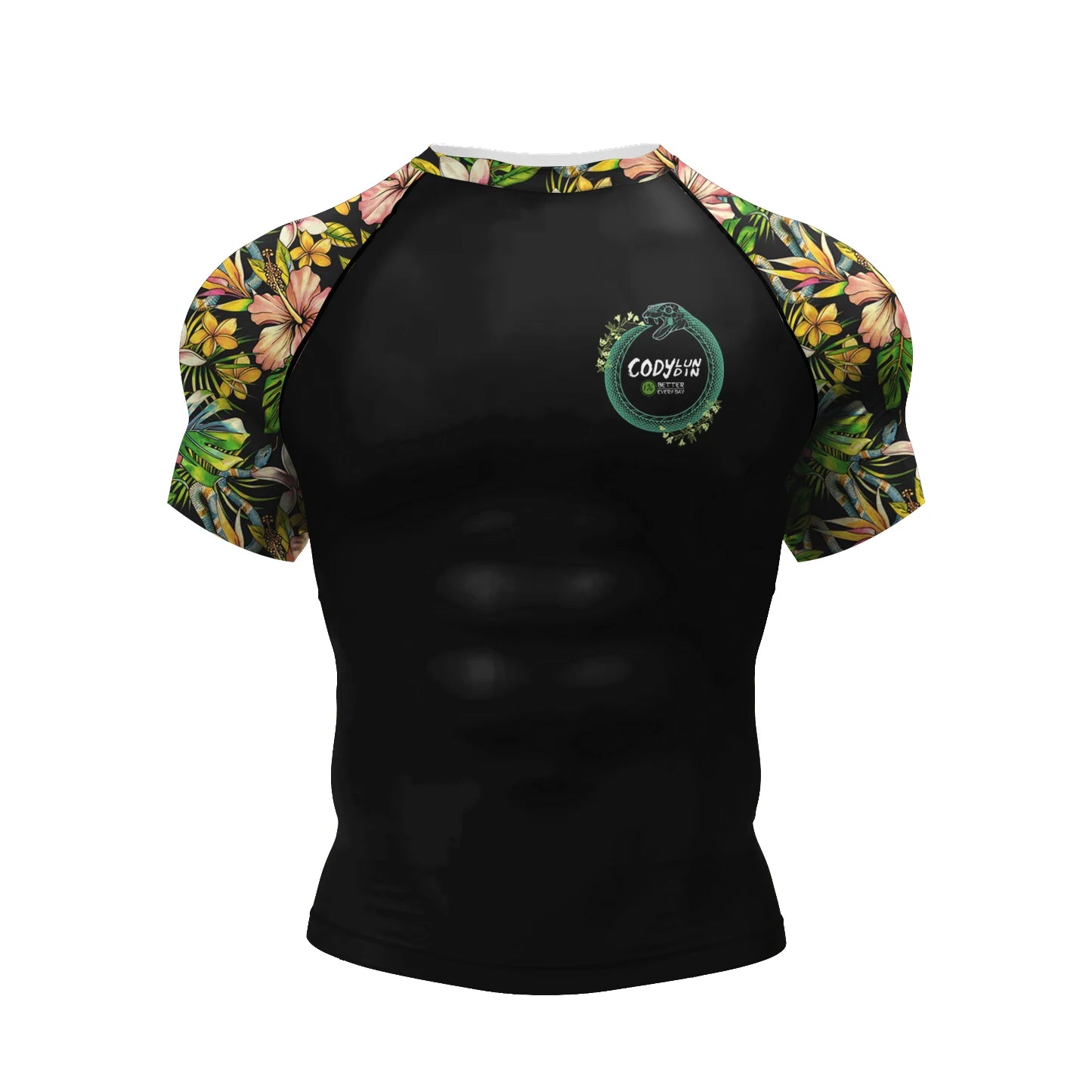 Men's Quick Dry Sportswear Custom Design England Style Eco-Friendly BJJ MMA Rash Guard Fitness Wear Short Sleeve Shirts Plus