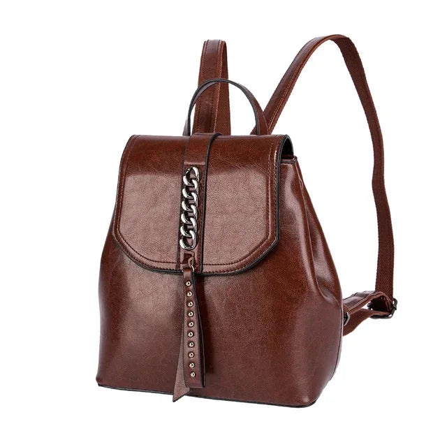 2022 Custom Student Genuine Leather Girls School Bags Casual Sports Women's Backpacks