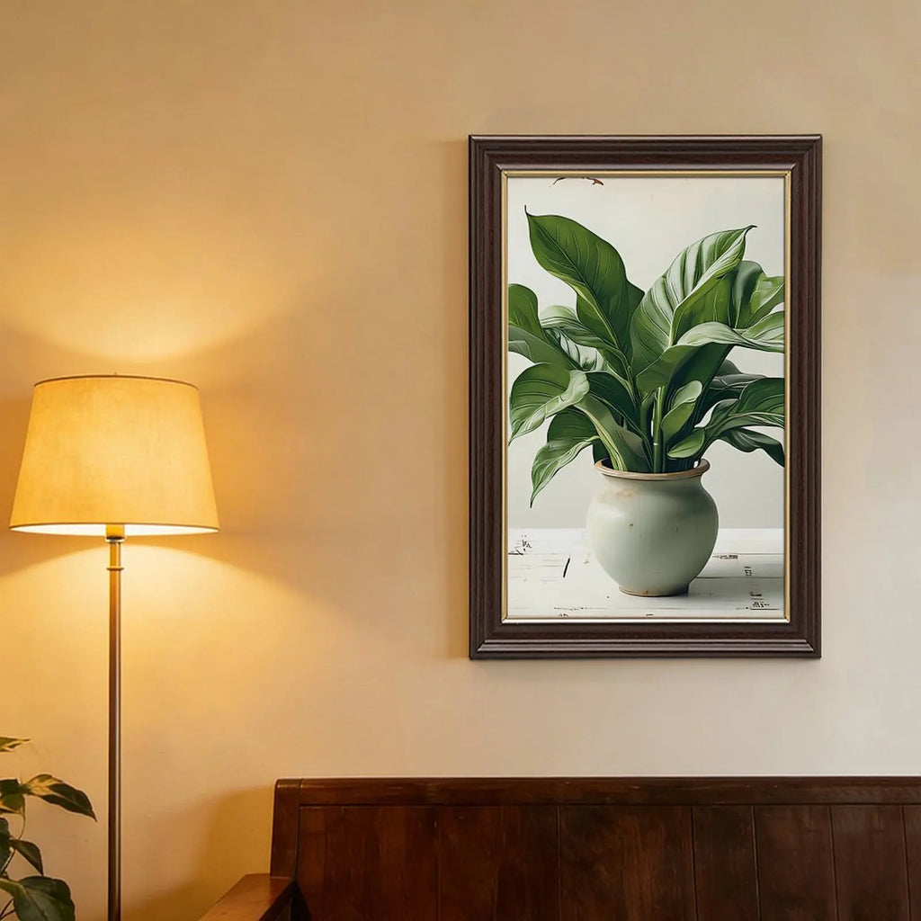 12x18 Inch Home Canning Art in Wood Grain Gold Frame for Farmhouse Kitchen