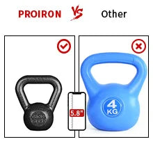 For Home Gym Fitness & Weight Training 4kg Cast Iron Black Eco-friendly Kettlebell