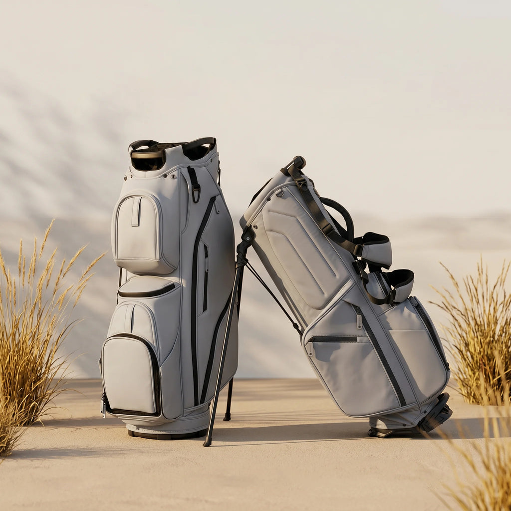 ASL GOLF Custom Logo Pu Leather Waterproof Black Blue Gray Golf Staff Tour Bag Holder 14 Way Divider Golf Cart BAG for Men