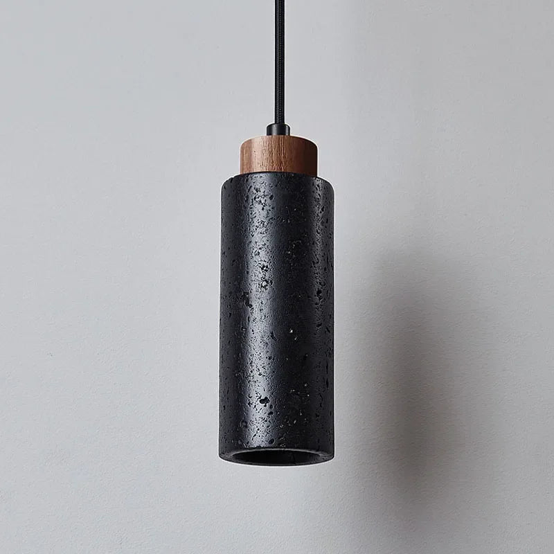 Travertine Led Pendant Light Kitchen Island Bedside Dining Room  Restaurant Hotel Bar Hanging Droplight Black Stone