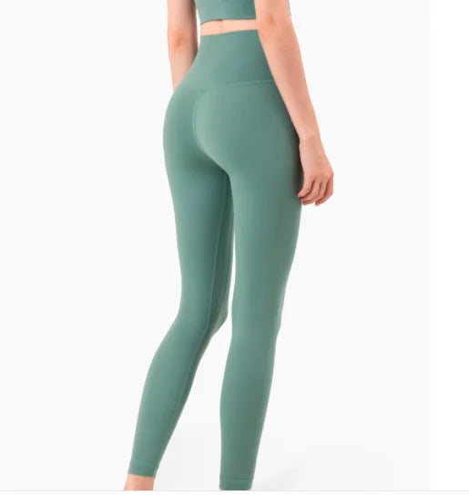 2025 Custom High Quality Pilates Sportswear for Women Full-Length Gym Fitness Workout Leggings with Solid Pattern Active Wear