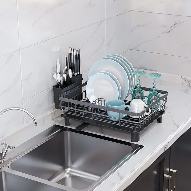 Drain Rack for Kitchen Dishes and Storage Rack for Chopsticks and Cutlery Rack and Drain Basket Sink and Dish Rack