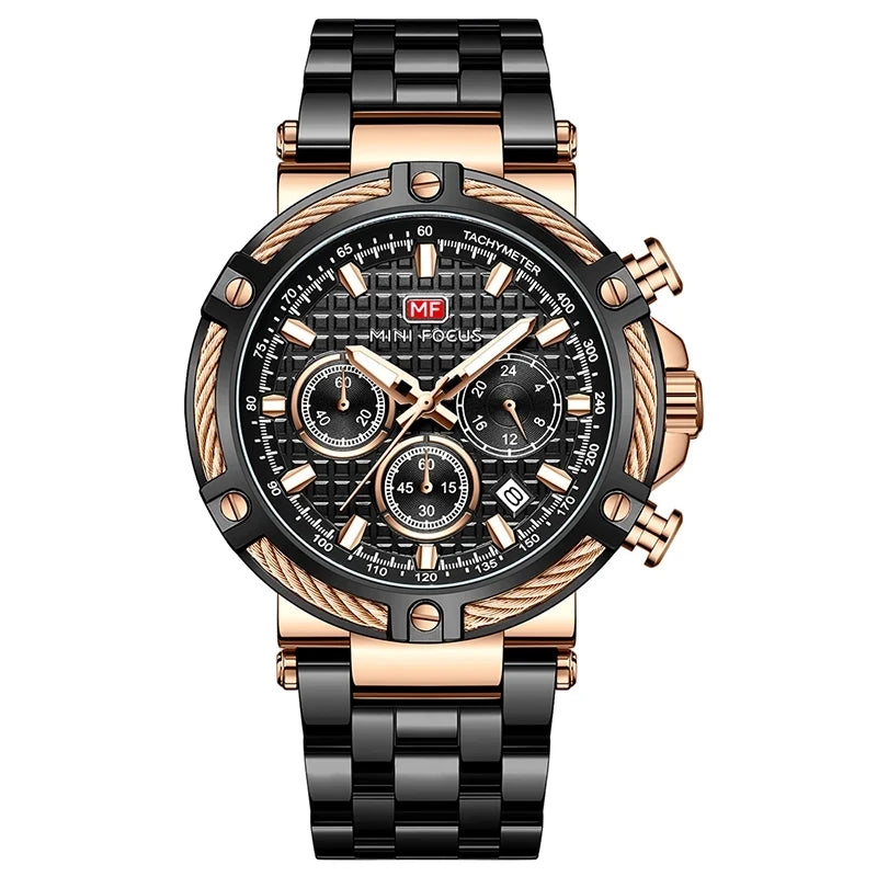OEM Hot Sale MINI FOCUS 0470 Watches Mens Luxury Men Quartz Watch Calendar Waterproof Chronograph Multi Function Watch Relojes