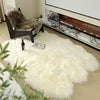 Modern  Fashion 100% Pure White Sheepskin Fur Rug Soft High Pile Carpet  for Living Room Exercise  Prayer  and Picnic Use