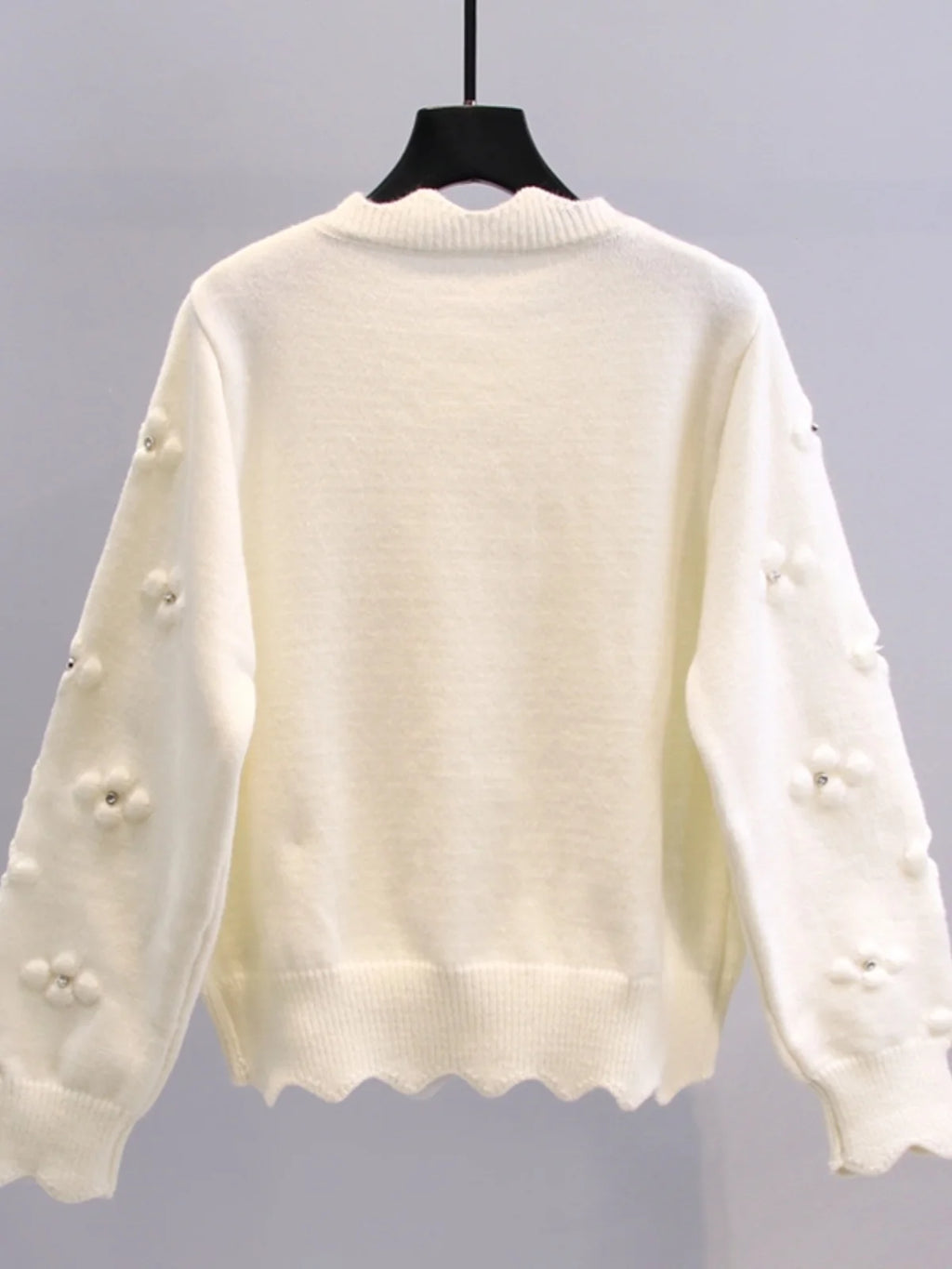 Boutique Wholesale 2026  New Fashion Nail Bead Knitted Cardigan Long Sleeved Sweet Women's Sweater