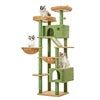Discount Modern Large Luxury Cactus Cat Tree & Scratcher with Sisal Scratching Post Plush Cat House Customized Wood Cat Tower