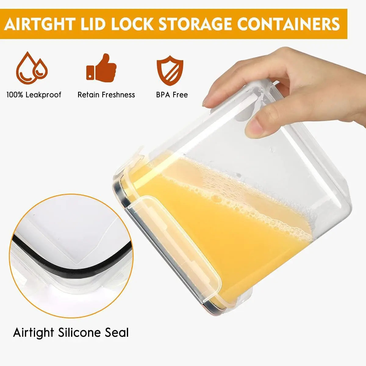 Multi-piece sealed Jar Plastic Food Jar Storage Storage Jar Cereal Cereal Kitchen Snack Refrigerator Storage Box