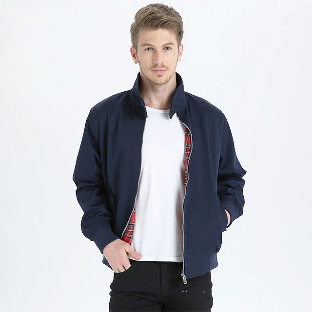 Hot Sale Fashion Vintage Bomber Jacket Men Custom Canvas Work Jacket With Round Collar Bomber Jacket for Men
