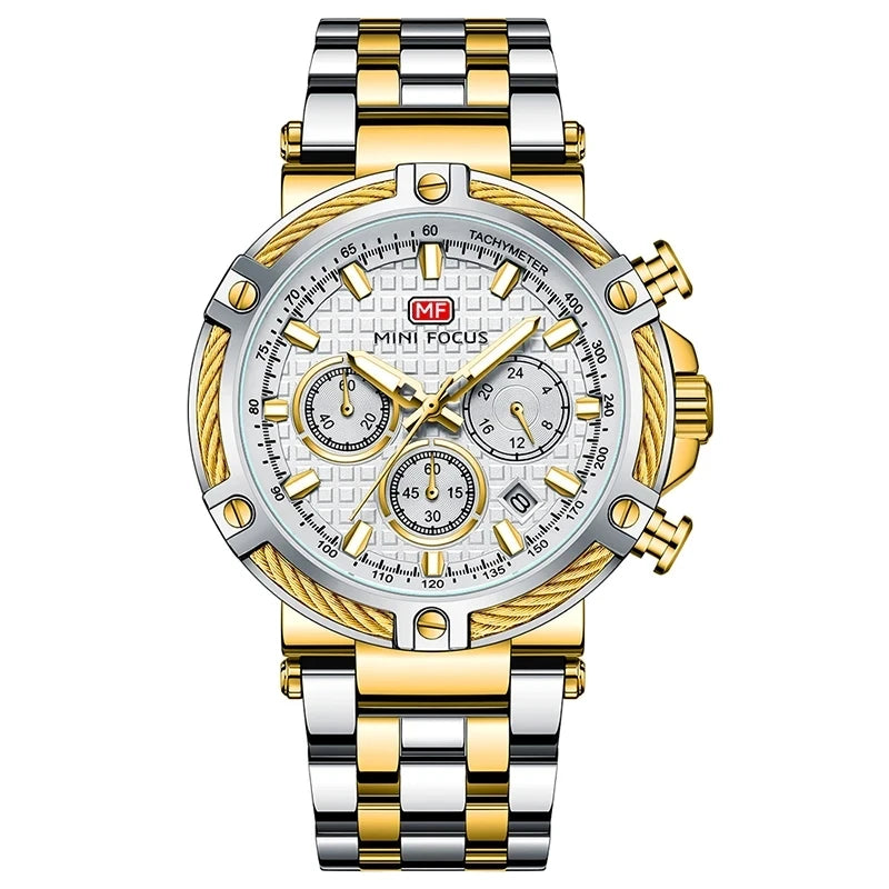 OEM Hot Sale MINI FOCUS 0470 Watches Mens Luxury Men Quartz Watch Calendar Waterproof Chronograph Multi Function Watch Relojes