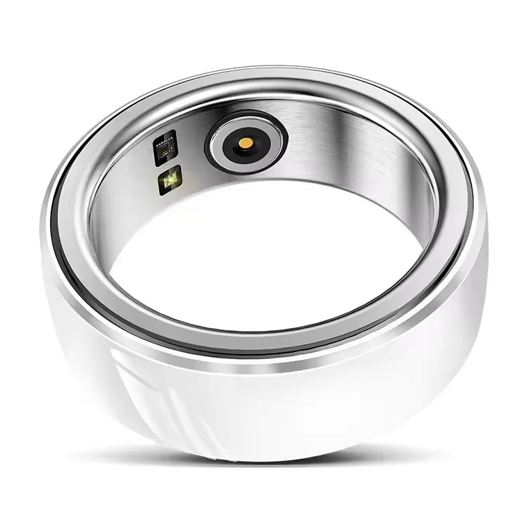 HYX 2024 IP68 Waterproof Multifunctional Smart Ceramic Ring Fitness Tracker with App Control Fashionable R08 Ring