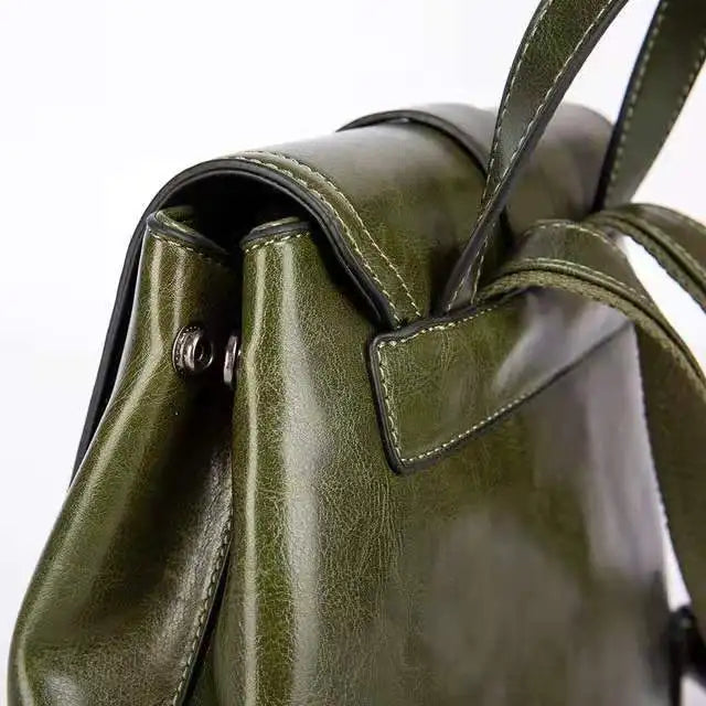 2022 Custom Student Genuine Leather Girls School Bags Casual Sports Women's Backpacks