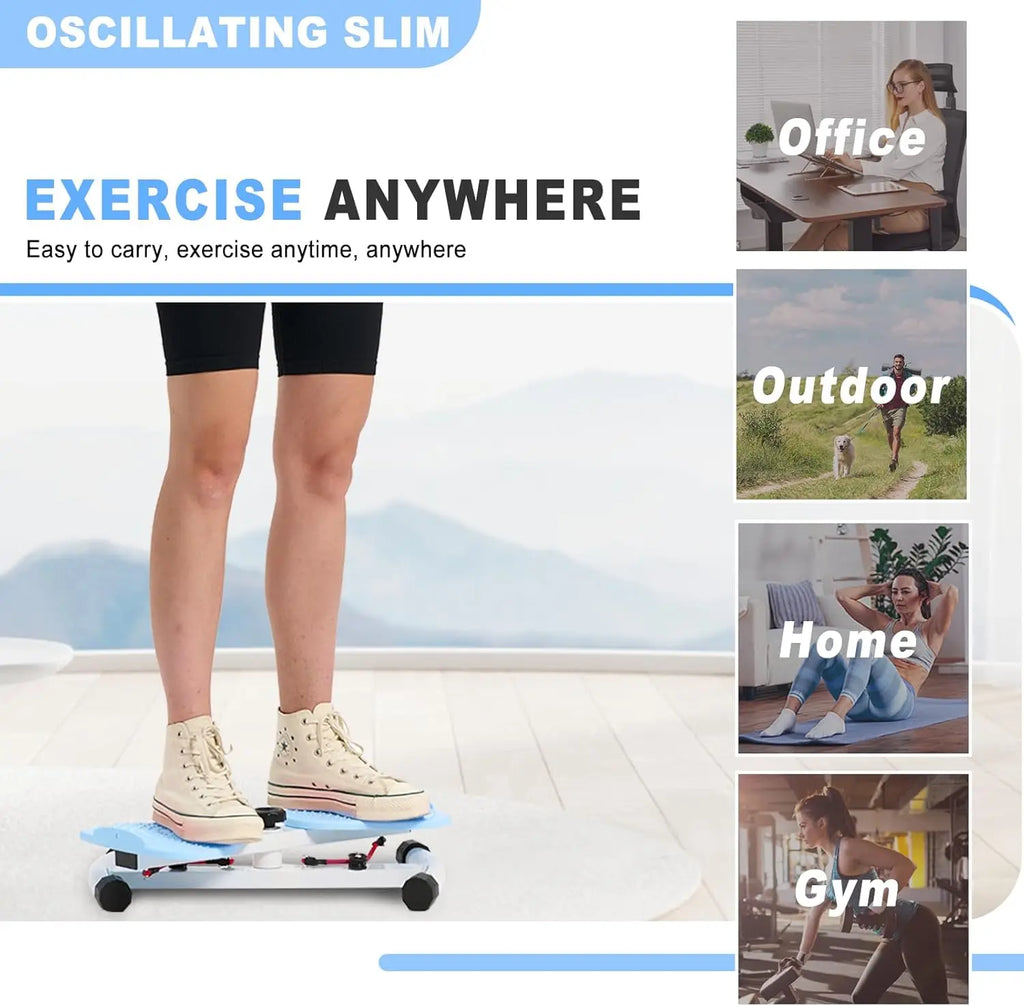 Home Silent Double Pedal Double Axis Rebound Belt Pull Rope Rotary Waist Twisting Machine Fitness Equipment Waist Twisting Disc