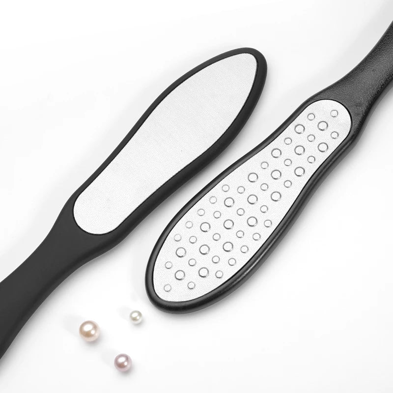 Professional Stainless Steel Pedicure Foot Care Tools File Rasps Grater Callus Dead Skin Remover Double-Sided Long Handle