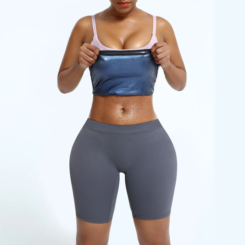 Hot Sale Seamless Fat Burning Fitness Gym Sauna Tops Sweat Suit Sauna Suit for Women Weight Loss