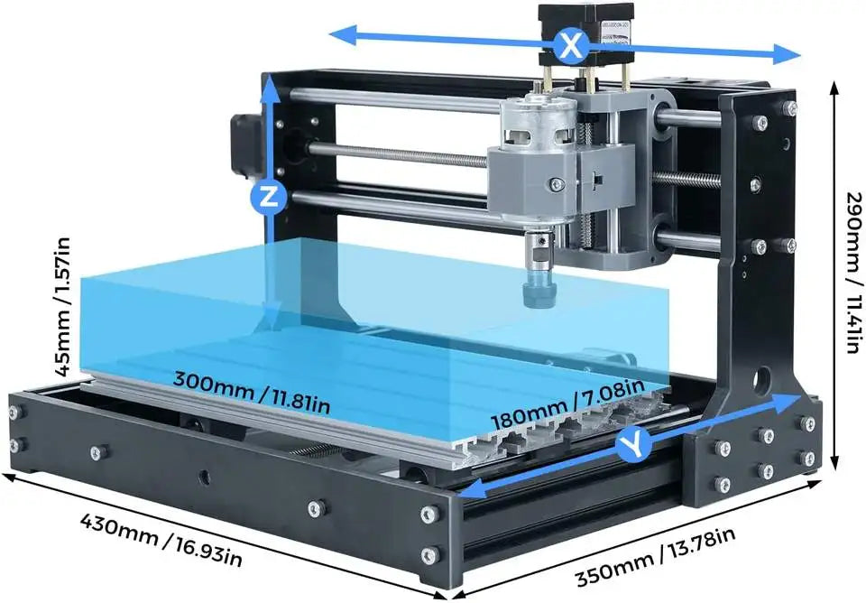 ActionLasers  CNC 3018 Pro Engraver CNC Wood Router Machine GRBL ER11 Hobby DIY Engraving Machine for Wood PCB CNC Engraver