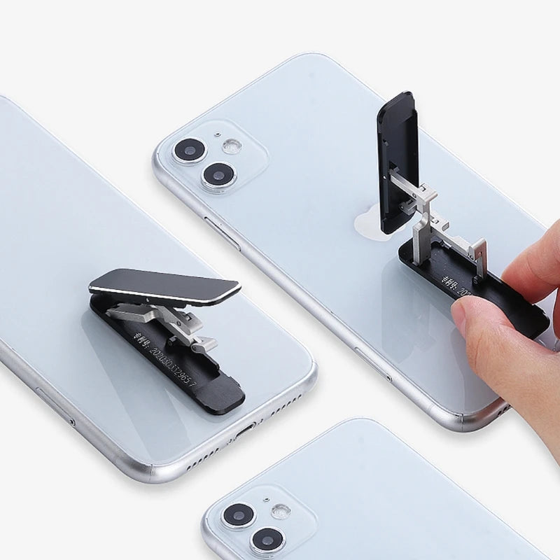 Universal Mini Size Aluminum Portable Folding Desk Mount Holder Bracket Mobile Phone Cradle Foldable Stand for Cellphone