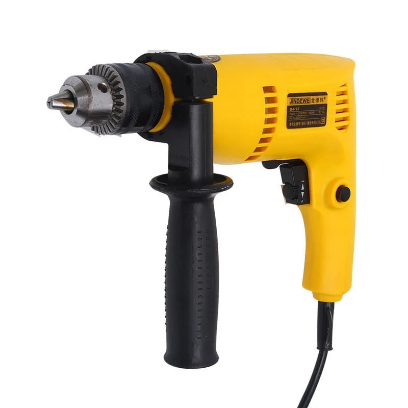 Industrial Portable Wood Drilling Tools High Quality Electric Impact Drill  Adjustable Speed Torque Power Drills Yellow D4-10