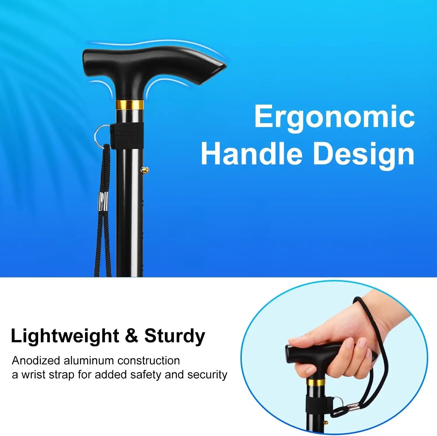Hot Selling and Cheap Walking Cane Aluminum Poles Hiking Walking Stick Lightweight and Foldable Elderly Crutches